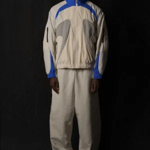 018. ANTHM Jacket - Ivory/Blue