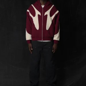 Night Lab Fuse Hoodie - Maroon/Cream