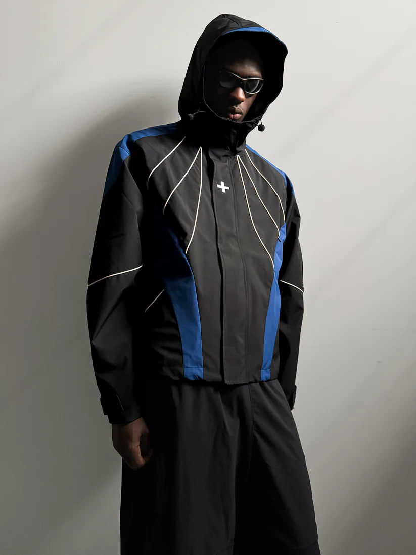 003. Ventus Shell Jacket – Black/Cobalt/Cream