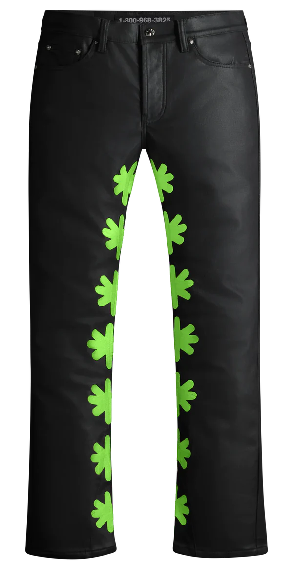 Lost SHDWS Black/Green Wax Jeans