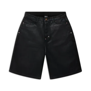 Coated Denim Shorts