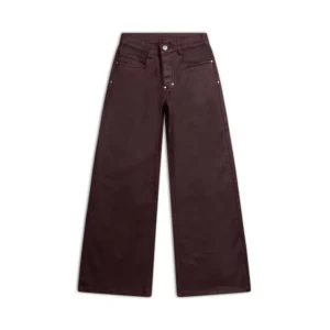 WMNS WIDE DENIM DARK BURGUNDY