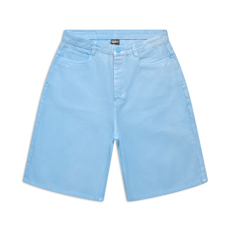 Coated Denim Shorts
