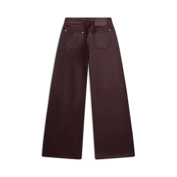 WMNS WIDE DENIM DARK BURGUNDY