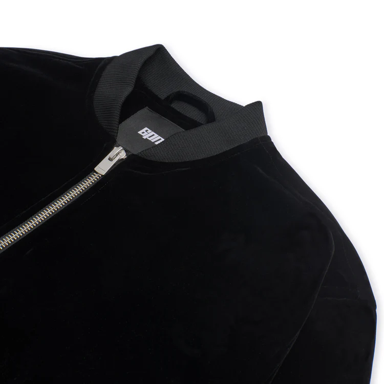 VELVET BOMBER BLACK