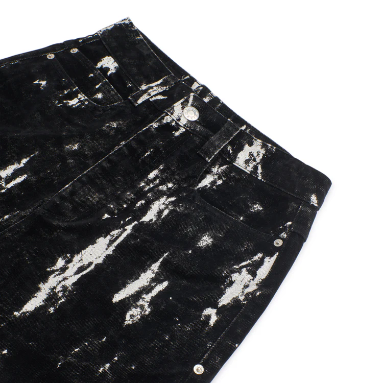 SPECKLED VELVET DENIM BLACK/WHITE