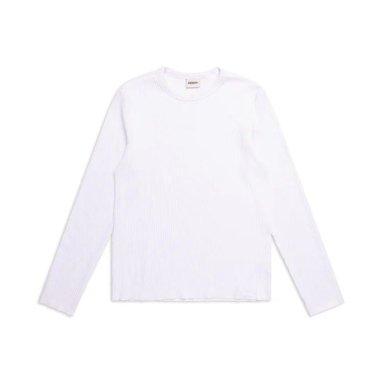 Slim Ribbed LS Top