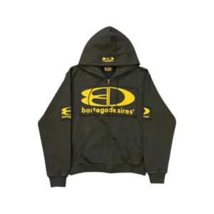 Bottega Desires Tech Green Zip-Up Hoodie