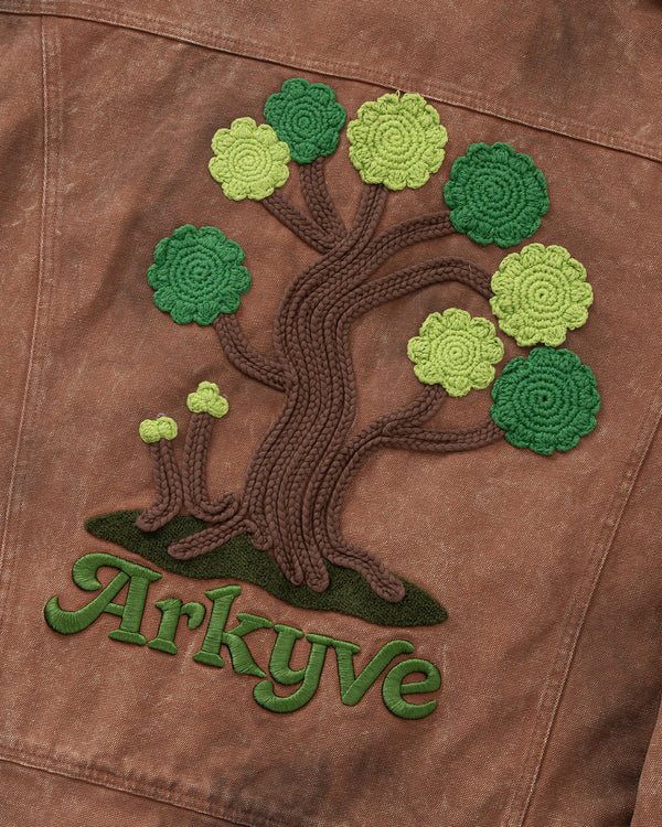 Arkyve "Wine Label" Distressed Work Jacket - Image 4