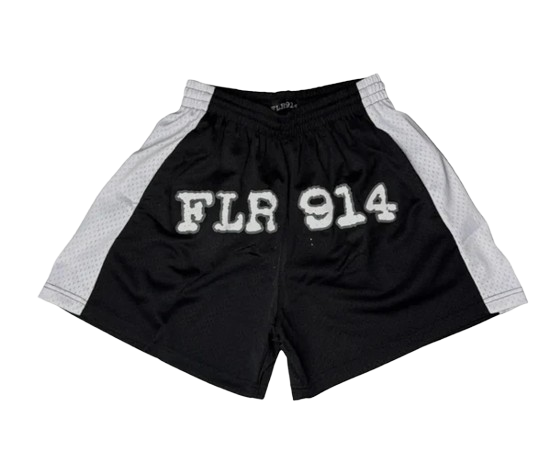 FLR 914 "Uniform" Black/White Mesh Shorts