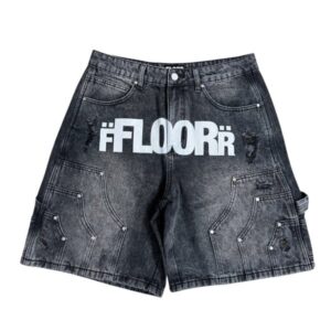 Floor 914 Uniform Jean Shorts Black