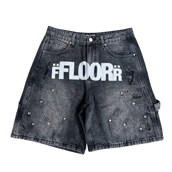 Floor 914 Uniform Jean Shorts Black