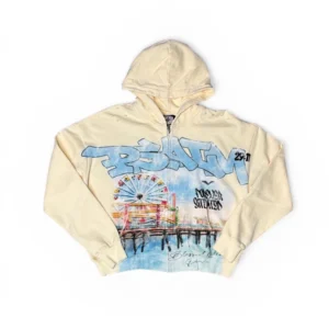 Forever Situated Psalm Cream Zip-Up Hoodie