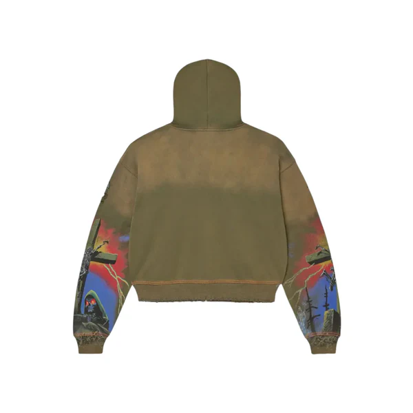 Vale “Damned Big” Olive Zip-Up Hoodie