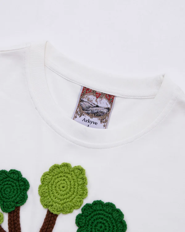 Arkyve "Crotchet Tree Patch" White T-Shirt - Image 4