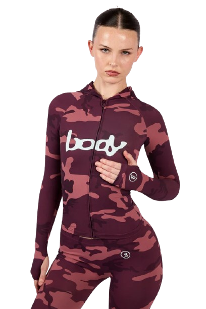 Body By Raven Tracy Basics Hoodie (Berry Camo)