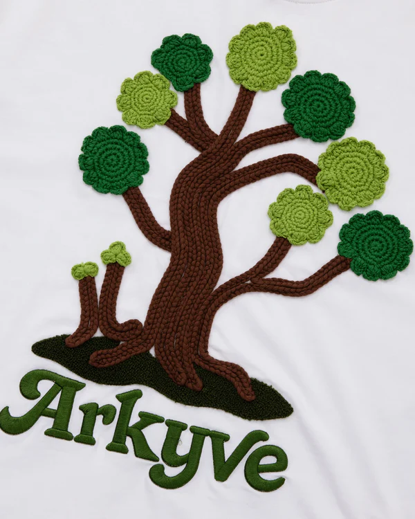 Arkyve "Crotchet Tree Patch" White T-Shirt - Image 3