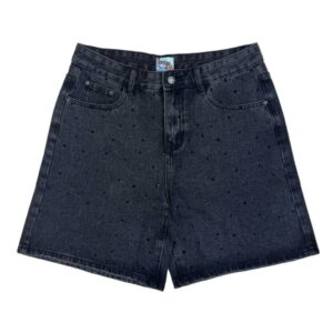Dry Rot "Shadow" Black Rhinestone Jean Shorts
