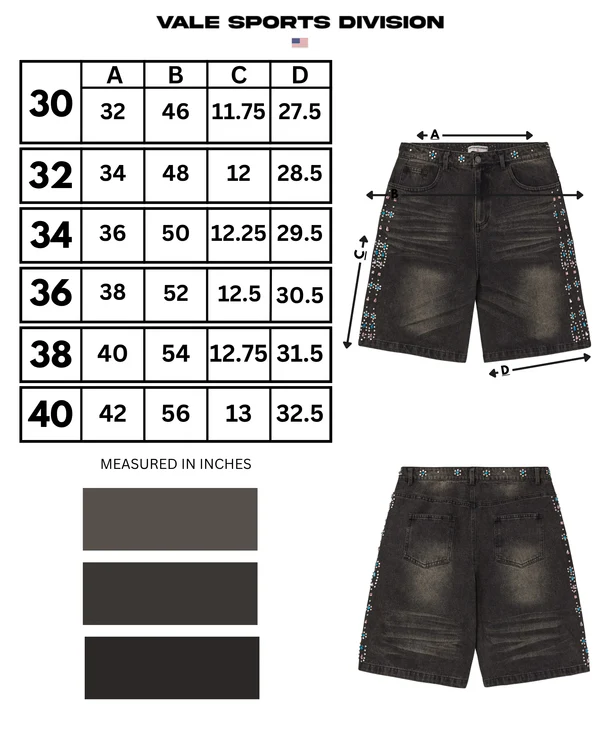 Vale “Candy” Black Jean Shorts