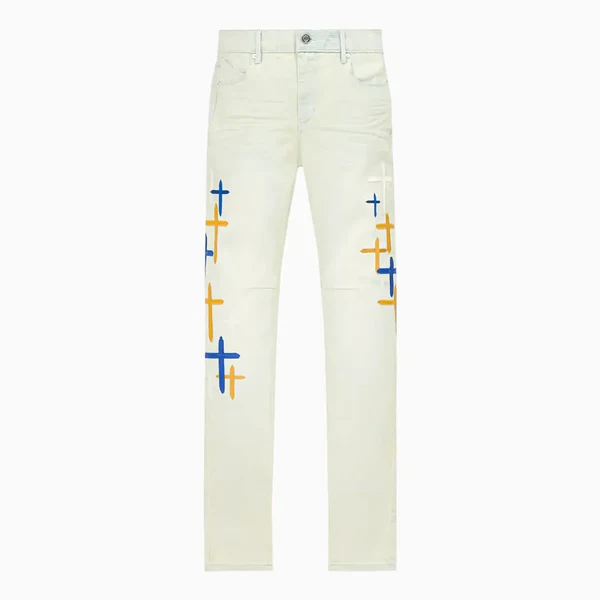 RTA Jeans "Stormy Sky Cross Patch"