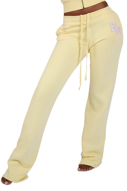 Body By Raven Tracy University Sweatpants 2.0 (Butter Yellow/Lavender)
